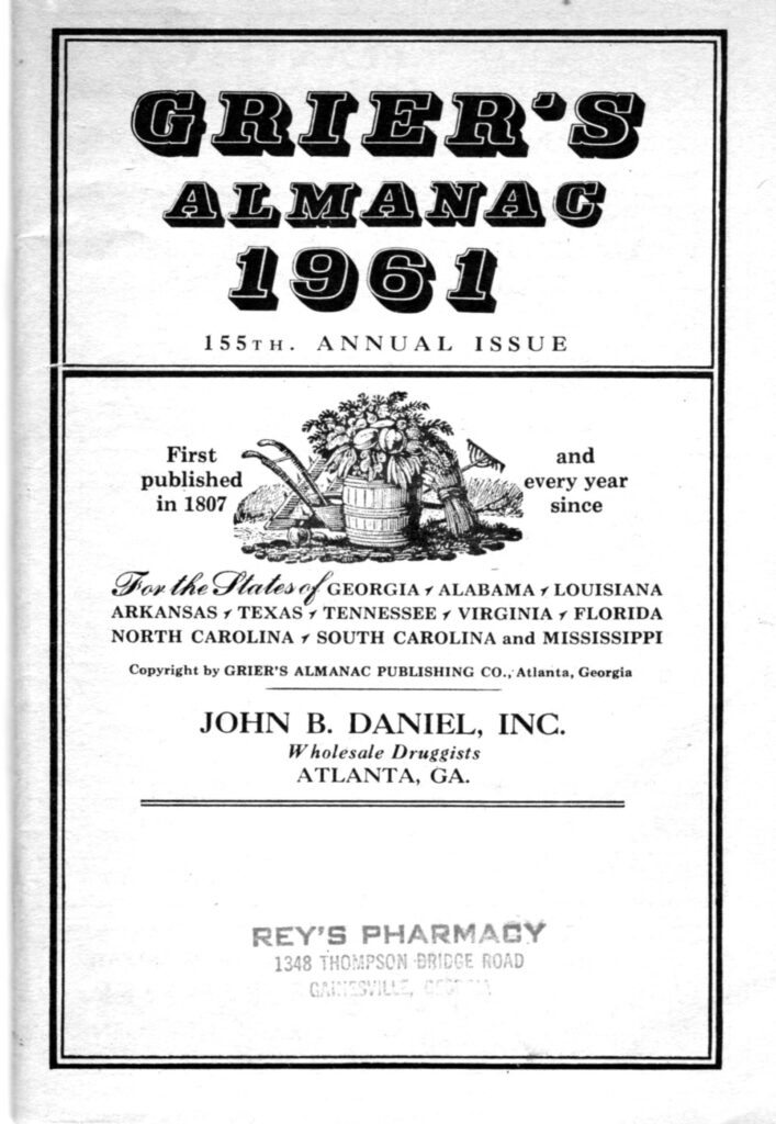 Hail and Farewell Grier’s Almanac Ceases Publication WizOMatic